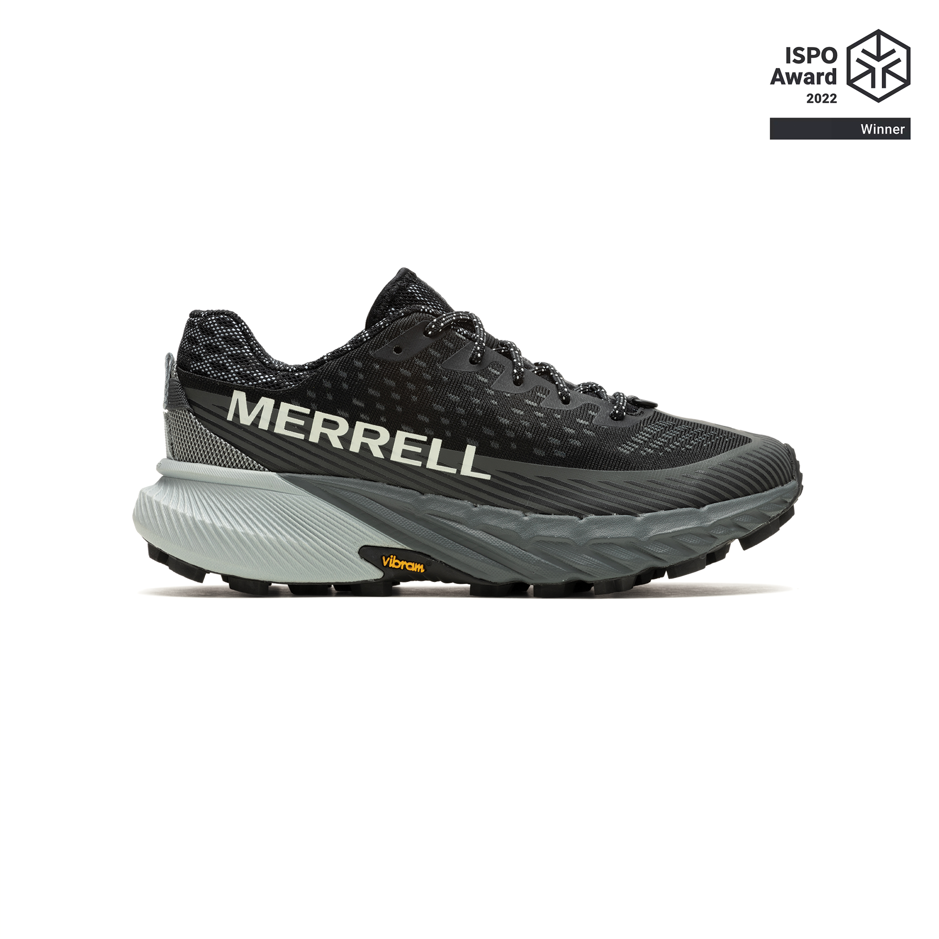 Agility Peak 5-Black/Granite Womens Trail Running Shoes Merrell