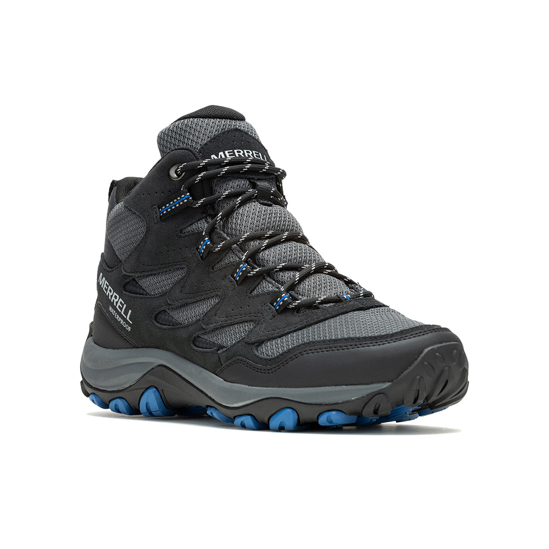 West Rim Mid Waterproof -Black/Blue Mens Hiking Shoes - 0