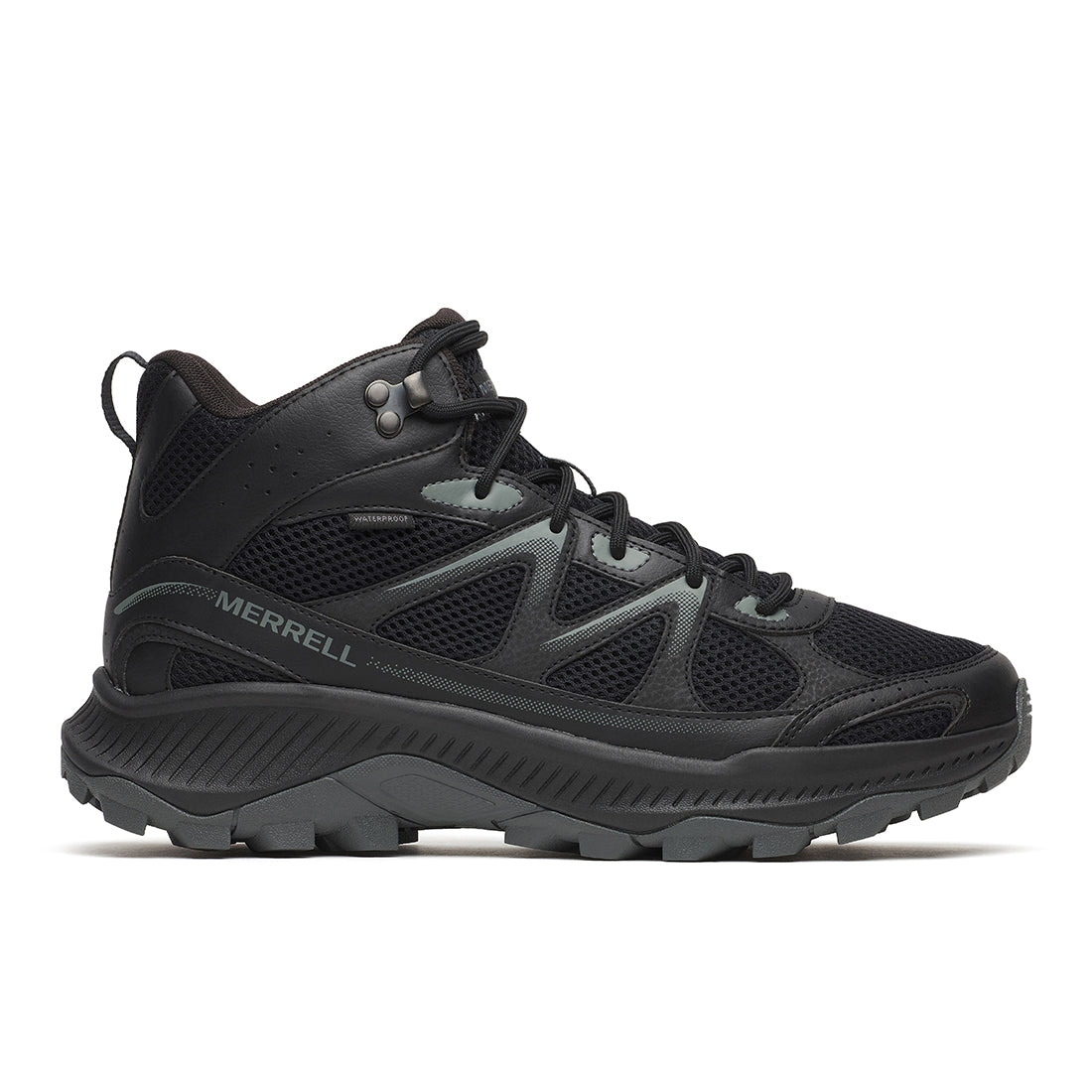 Tempo Exp Mid Waterproof – Black/Alloy Men’s Hiking Shoes – Merrell ...