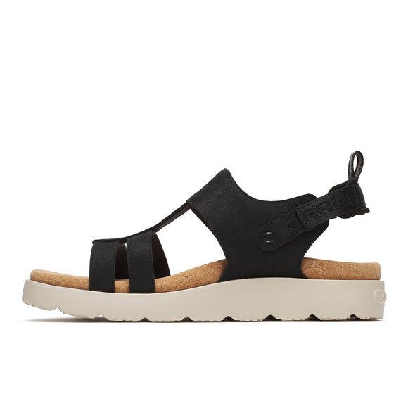 Fleur Backstrap – Black Women’s Sandals Land