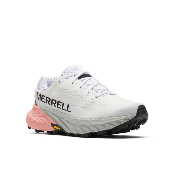 Agility Peak 5 – White/Soft Coral Women’s Trail Running Shoes