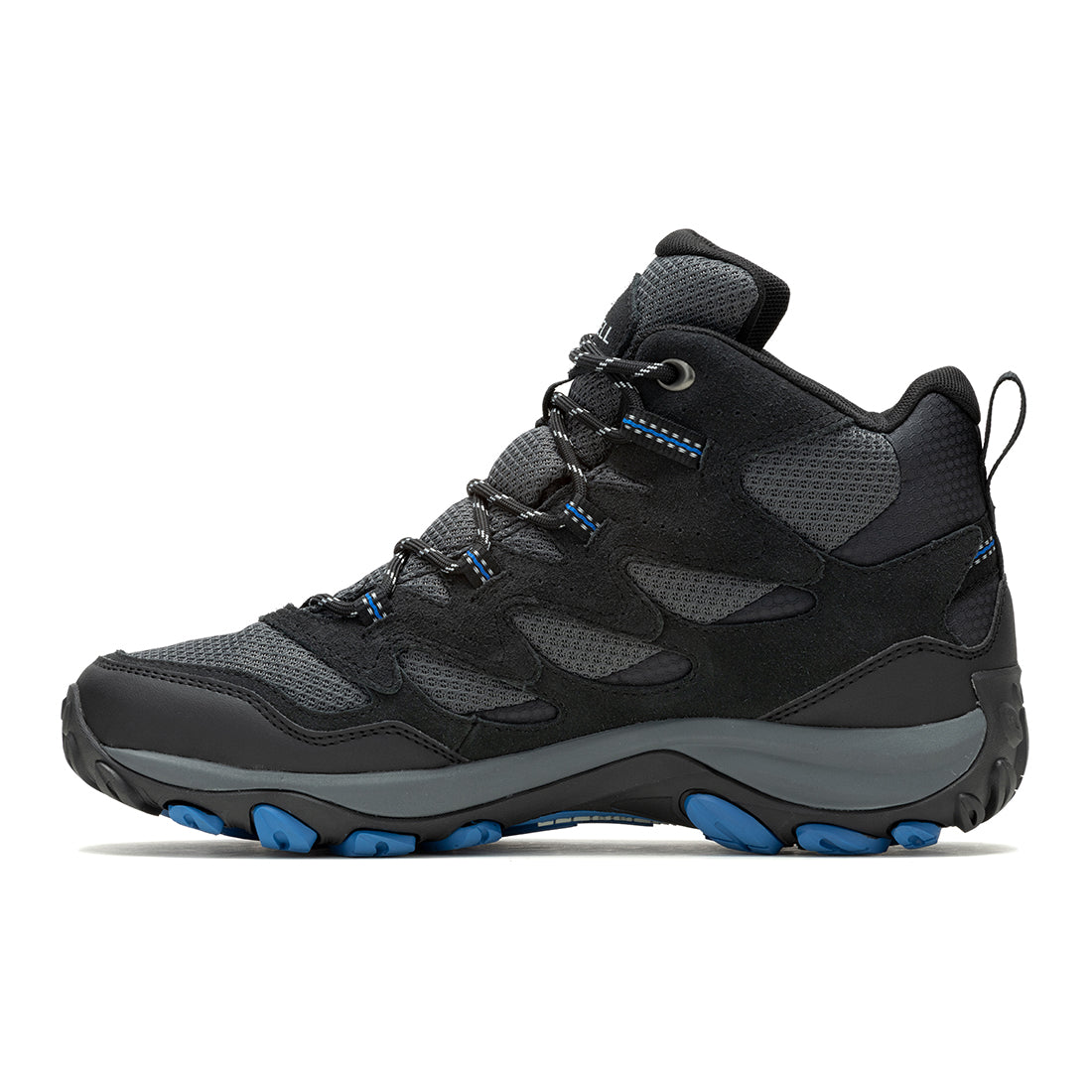 West Rim Mid Waterproof -Black/Blue Mens Hiking Shoes-3