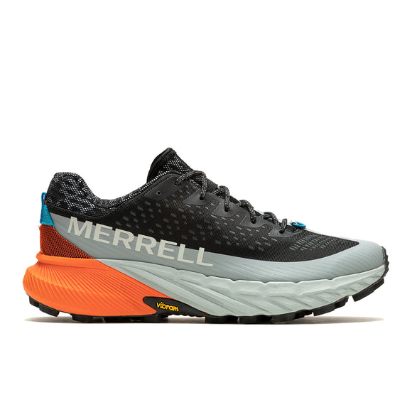 Agility Peak 5-Black/Tangerine Mens Trail Running Shoes | Merrell ...