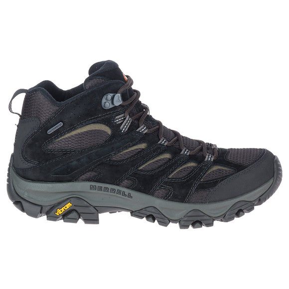Moab 3 Mid Waterproof - Black Men's Hiking Shoes | Merrell Online Store
