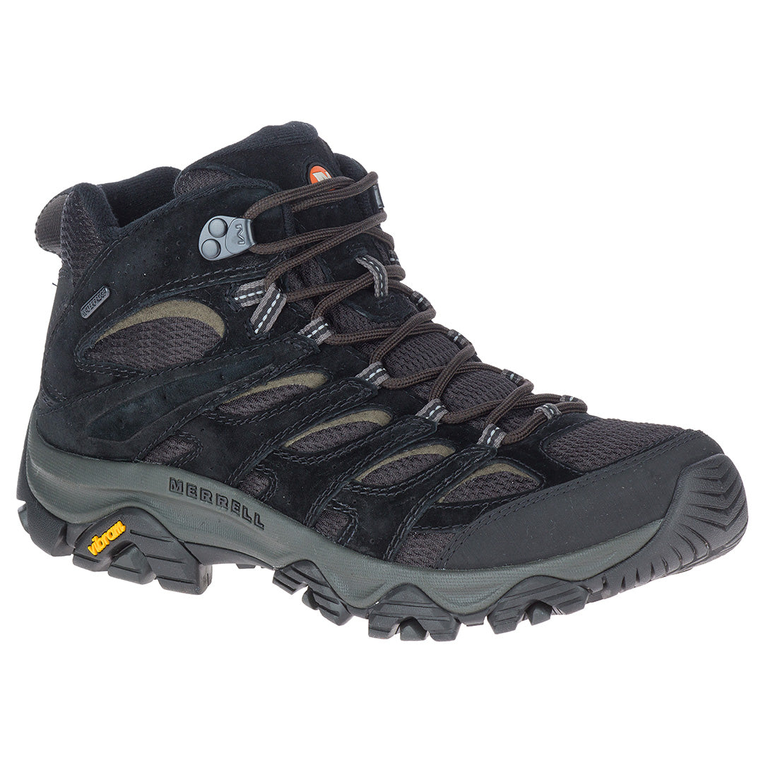 Moab 3 Mid Waterproof - Black Men's Hiking Shoes-3
